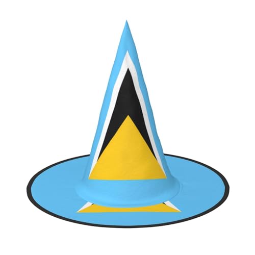 Flagge der Heiligen Lucia Halloween Hexenhut 1 bequem und langlebig geeignet für Party Rollenspiel und Karneval Flagge der Heiligen Lucia Halloween Hexenhut 1 bequem und langlebig geeignet für Party Rollenspiel und Karneval von OUInbvv