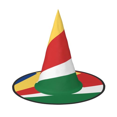 Flagge der Seychellen Halloween Hexenhut 1 bequem und langlebig geeignet für Party Rollenspiel und Karneval von OUInbvv