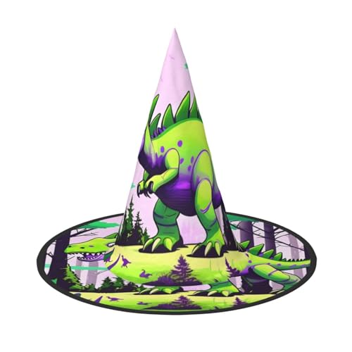 Grüner Dinosaurier-Halloween-Hexenhut, bequem und langlebig, geeignet für Party-Rollenspiele und Karneval Grüner Dinosaurier-Halloween-Hexenhut, bequem und langlebig, geeignet für Party-Rollenspiele und Karneval von OUInbvv