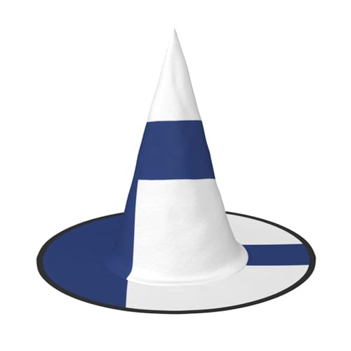 Halloween-Hexenhut mit finnischer Flagge, bequem und langlebig, geeignet für Party-Rollenspiele und Karneval Halloween-Hexenhut mit finnischer Flagge, bequem und langlebig, geeignet für Party-Rollenspiele und Karneval von OUInbvv