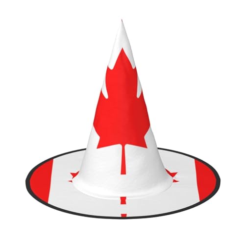 Halloween-Hexenhut mit kanadischer Flagge, bequem und langlebig, geeignet für Party-Rollenspiele und Karneval Halloween-Hexenhut mit kanadischer Flagge, bequem und langlebig, geeignet für Party-Rollenspiele und Karneval von OUInbvv