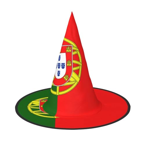 Halloween-Hexenhut mit portugiesischer Flagge, bequem und langlebig, geeignet für Party-Rollenspiele und Karneval Halloween-Hexenhut mit portugiesischer Flagge, bequem und langlebig, geeignet für Party-Rollenspiele und Karneval von OUInbvv