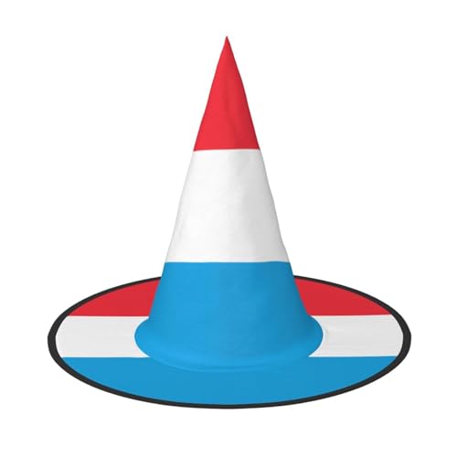 Luxemburger Flagge, Halloween-Hexenhut, bequem und langlebig, geeignet für Party, Rollenspiel und Karneval Luxemburger Flagge, Halloween-Hexenhut, bequem und langlebig, geeignet für Party, Rollenspiel und Karneval von OUInbvv