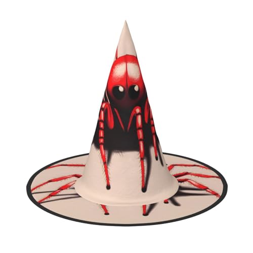 Niedliche kleine rote Spinne Halloween Hexenhut 1 bequem und langlebig geeignet für Party Rollenspiele und Karneval von OUInbvv