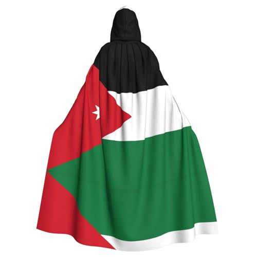 OUInbvv Kapuzenumhang mit jordanischer Flagge, mit durchgehendem Druck, perfekt für Maskerade, Karneval und Themenpartys OUInbvv Kapuzenumhang mit jordanischer Flagge, mit durchgehendem Druck, perfekt für Maskerade, Karneval und Themenpartys von OUInbvv