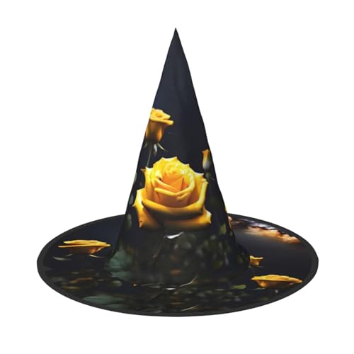 Schöne gelbe Rosen, Halloween-Hexenhut, 2 Stück, bequem und langlebig, geeignet für Partys, Rollenspiele und Karneval Schöne gelbe Rosen, Halloween-Hexenhut, 2 Stück, bequem und langlebig, geeignet für Partys, Rollenspiele und Karneval von OUInbvv