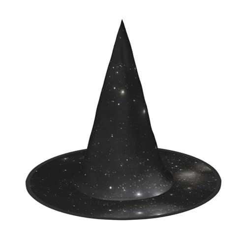 Schwarz-Weiß-Galaxie-Halloween-Hexenhut, bequem und langlebig, geeignet für Party-Rollenspiele und Karneval von OUInbvv