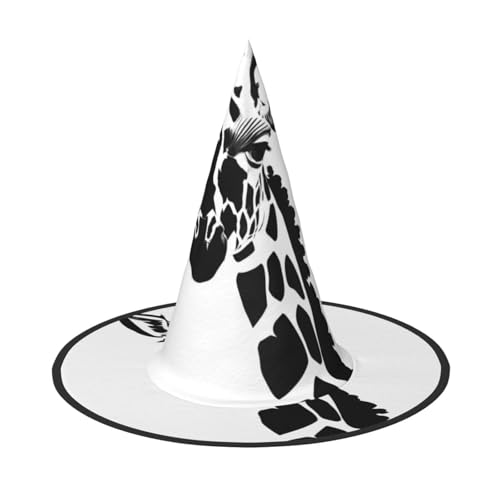 Schwarz-Weiß-Giraffen-Halloween-Hexenhut, bequem und langlebig, geeignet für Party-Rollenspiele und Karneval Schwarz-Weiß-Giraffen-Halloween-Hexenhut, bequem und langlebig, geeignet für Party-Rollenspiele und Karneval von OUInbvv