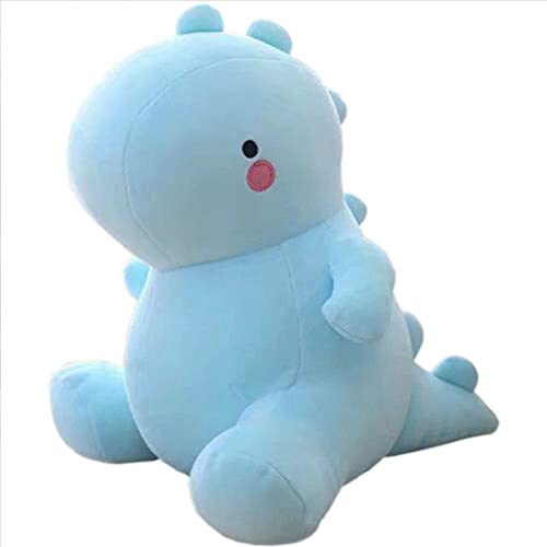 OUKEYI Niedliche Dinosaurier-Plüschtiere, Kawaii-Plüschtierpuppen, Plüsch-Stofftier, Dino-Kissen, weich, Geburtstagsgeschenk für Kinder, Mädchen, Jungen (blau) von OUKEYI