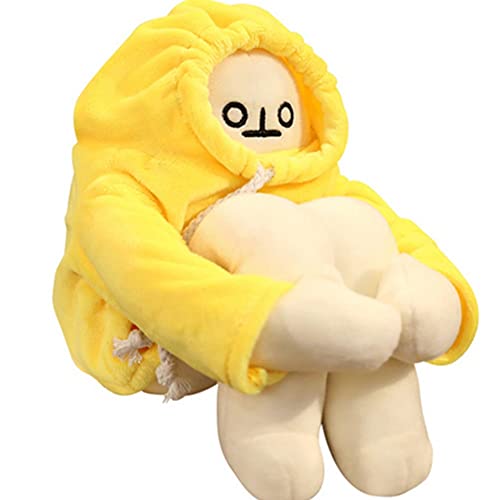 OUKEYI 40,6 cm Bananenpuppe, Plüsch-Bananenspielzeug Mann mit Magnet, lustiges wechselbares Plüschkissen, lustiges Mann-Puppe, Dekompressionsspielzeug, Geburtstagsgeschenk von OUKEYI