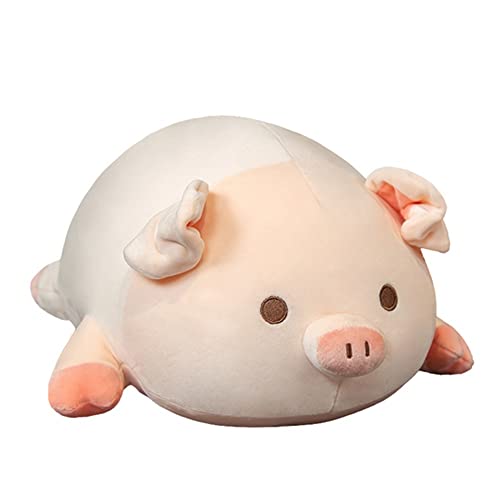 Chubby Pig Plüschtier Schwein Puppe Kissen Spielzeug Weiches Kissen Kissen Bequem Kuschelbares Kissen Geschenk Spielzeug für Jungen und Mädchen Kleinkind Spielzeug (49,8 cm) von OUKEYI