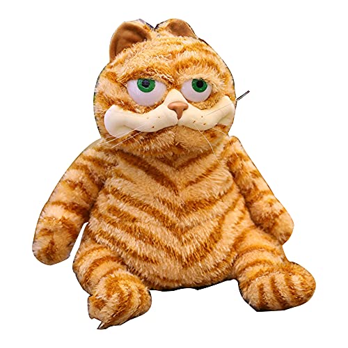 Fat Orange Cat Plush Fat Kitten Stuffed Animals Toy, Lifelike Yellow Tabby Cat Kitty Toy Kids Children Xmas Birthday Gifts (11.8Inch) von OUKEYI