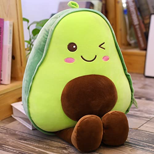 OUKEYI Avocado-Plüsch-Spielzeug, Wurfkissen, Obst gefülltes Plüschtier, 3D-Frucht-Plüsch, gefülltes Baumwollkissen für Auto, Sofa, Dekoration, schönes Geschenk für Kinder, Haustiere (45 cm) von OUKEYI