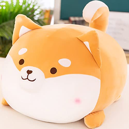 OUKEYI Süßer Corgi Hund Plüschtier, gefülltes weiches Tier Cartoon Kissen, Plüschspielzeug Geschenke für Mädchen Jungen (braun, 40 cm) von OUKEYI