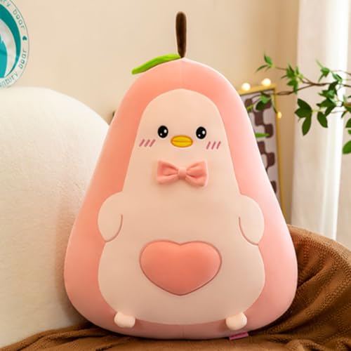 OUKEYI Süßes Avocadoplüschkissen, weiches Avocado-Plüschkissen, Spielzeug, Geschenke, gefülltes Fruchtkissen mit Schlüsselbund für Heimdekoration (40 cm) (Rosa) von OUKEYI