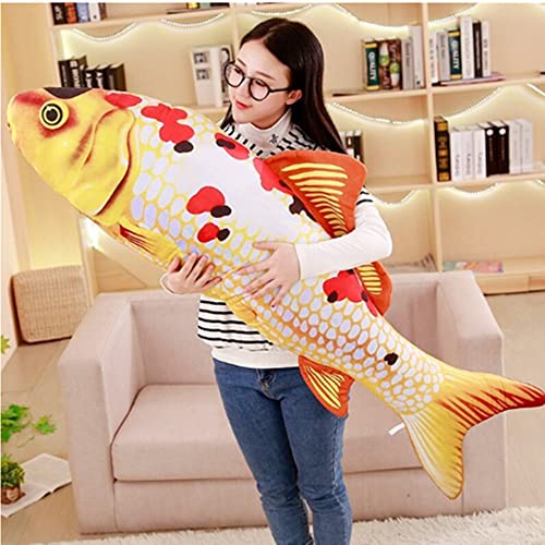 OUKEYI Weiches Fischkissen, 90 cm, Karpfen-Plüschkissen, Stofftier, Wurfkissen für Heimdekoration, Geschenk, Stofftierspielzeug OUKEYI Weiches Fischkissen, 90 cm, Karpfen-Plüschkissen, Stofftier, Wurfkissen für Heimdekoration, Geschenk, Stofftierspielzeug von OUKEYI