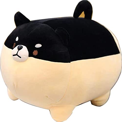 Shiba Inu Plüsch-Hundespielzeug, Anime, Corgi, Kawaii, weiches Plüschkissen, Plüschtier, Geschenke für Mädchen und Jungen (40,6 cm, schwarz) von OUKEYI