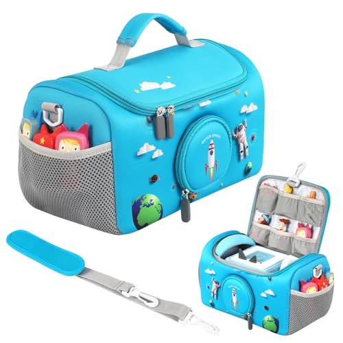OUKNAK Tragetasche für Toniebox Starter Set, Aufbewahrungstasche für Audio Player, Tragebox für Zubehör, Reisetasche (Blau) von OUKNAK