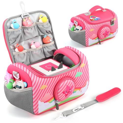 OUKNAK Tragetasche für Toniebox Starter Set, Aufbewahrungstasche für Toniebox Audio Player Tragebox für Toniebox Zubehör Reisetasche für Toniebox (Pink Rainbow) von OUKNAK