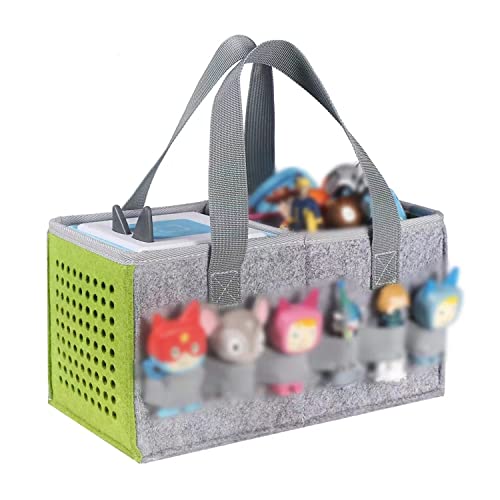 Tasche für Toniebox Starter Set Aufbewahrungstasche für Toniebox Figur, Home Outdoor Handtasche für Tonies Audio Player und Puppen Musikspielzeug Falttasche für Toniebox Zubehör (Graugrün) von OUKNAK