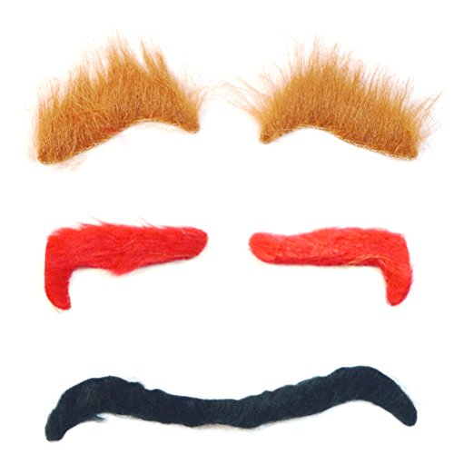 OULII Halloween Simulation Augenbrauen Maskerade Kostüm Lustige Cosplay Party Props Zubehör Set 3 Stück von OULII
