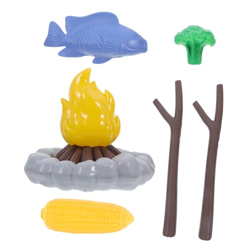 OUNONA 1 Satz BBQ-lagerfeuermodell Essen Im Freien Zubehör Stellen Sie Sich Lagerfeuerspielzeug Vor Grillspielzeug-Essen Lagerfeuer Vortäuschen Grillspielzeug Grills Plastik von OUNONA
