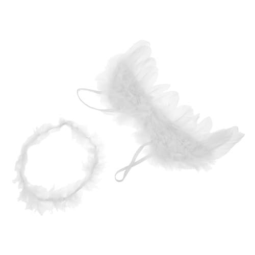 OUNONA 1 Satz Babyflügel-Set Engelsflügel Engel-Stirnband Engelskostüm für Mädchen Engel-Babykostüm Engel Kostüm Eisendraht Weiß OUNONA 1 Satz Babyflügel-Set Engelsflügel Engel-Stirnband Engelskostüm für Mädchen Engel-Babykostüm Engel Kostüm Eisendraht Weiß von OUNONA