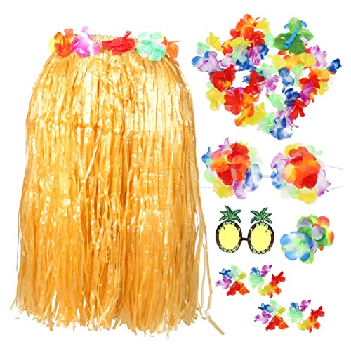 OUNONA 1 Satz Hawaii Kostümset Teilig Grasrock Sonnenbrille Haarband und für Strand und Luau Partys für Fotos und Sommerfeiern OUNONA 1 Satz Hawaii Kostümset Teilig Grasrock Sonnenbrille Haarband und für Strand und Luau Partys für Fotos und Sommerfeiern von OUNONA