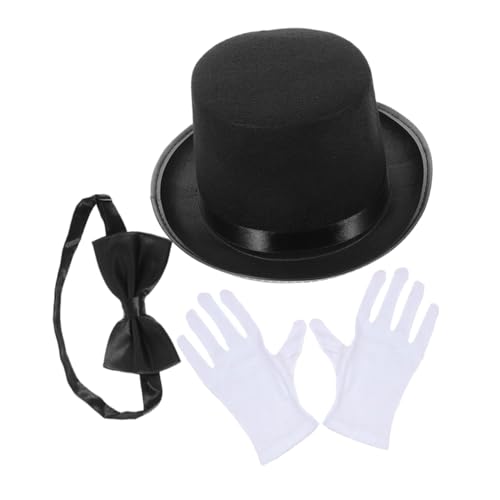 OUNONA 1 Satz Hutfliegehandschuhe schwarzer Zylinder Zylinderhut für Männer Kostüm Hut Zauberhut für Erwachsene Verrückter Hut Zylinder für Erwachsene Top-Hat-Kostüm Stoff OUNONA 1 Satz Hutfliegehandschuhe schwarzer Zylinder Zylinderhut für Männer Kostüm Hut Zauberhut für Erwachsene Verrückter Hut Zylinder für Erwachsene Top-Hat-Kostüm Stoff von OUNONA