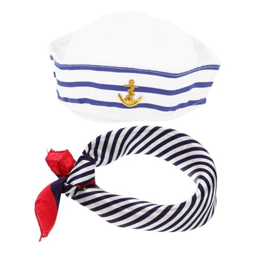 OUNONA 1 Satz Kapitänsmütze und Schal Set für Cosplay Teiliges Kostümzubehör für Halloween und Mottopartys Hochwertiges Design für Männer und Frauen von OUNONA