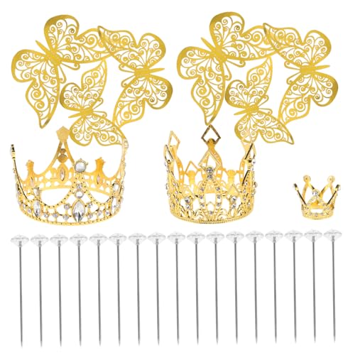 OUNONA 1 Satz Kuchenkronendekoration Mini-Kronen-Kuchenaufsatz Brautduschenkuchendekoration Krone Tortenaufsatz Brautblumenkrone schmetterling dekorationen Zinklegierung Golden OUNONA 1 Satz Kuchenkronendekoration Mini-Kronen-Kuchenaufsatz Brautduschenkuchendekoration Krone Tortenaufsatz Brautblumenkrone schmetterling dekorationen Zinklegierung Golden von OUNONA