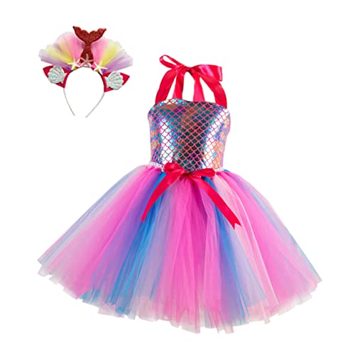 OUNONA 1 Satz Mädchen Cosplay Kostümset mit Kleid und Haarband für Geburtstagsfeiern und Aufführungen Jahre Bequemes Design Atmungsaktivem Material Kreative und von OUNONA