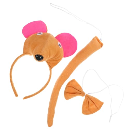 OUNONA 1 Satz Mausohren Haarreif mit und Schleife Lustiges Kostümzubehör für Frauen für Partys Cosplay und Besondere Anlässe Langlebig und Perfektes für Freunde von OUNONA