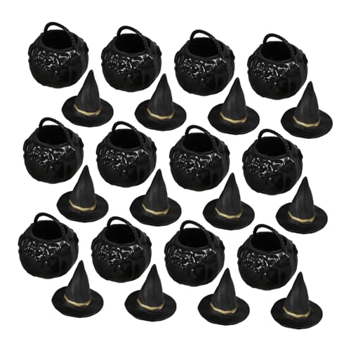 OUNONA 1 Satz Miniatur Witch Cauldron und Hexenhut Teiliges Halloween Dekorationsset aus Robustem für Partys und Bastelprojekte für Puppenhäuser und Tischdeko OUNONA 1 Satz Miniatur Witch Cauldron und Hexenhut Teiliges Halloween Dekorationsset aus Robustem für Partys und Bastelprojekte für Puppenhäuser und Tischdeko von OUNONA