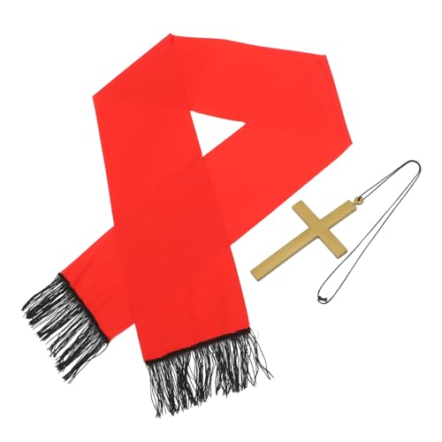 OUNONA 1 Satz Nonnenkostüm mit Kreuzanhänger Cosplay Zubehör für Halloween Feiern Strapazierfähigem Material für Kostümpartys Mottopartys OUNONA 1 Satz Nonnenkostüm mit Kreuzanhänger Cosplay Zubehör für Halloween Feiern Strapazierfähigem Material für Kostümpartys Mottopartys von OUNONA