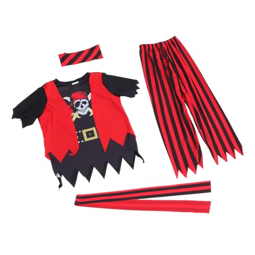 OUNONA 1 Satz Piratenkostüm für Teiliges Piraten Outfit mit Kopfbedeckung für Jungen für Halloween Rollenspiele der Schule Kindergarten OUNONA 1 Satz Piratenkostüm für Teiliges Piraten Outfit mit Kopfbedeckung für Jungen für Halloween Rollenspiele der Schule Kindergarten von OUNONA