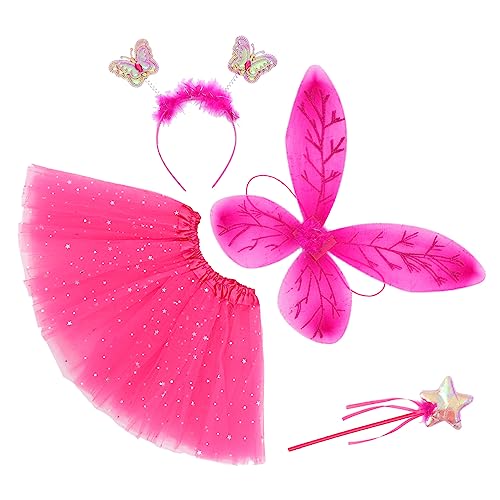 OUNONA 1 Satz Schmetterlingsflügel Eingestellt Ballettröckchen Funkelnd Kostüm Für Mädchen Schmetterlings-stirnband Feenflügel Kleid Schmetterlings-fee-kostüm Stoff OUNONA 1 Satz Schmetterlingsflügel Eingestellt Ballettröckchen Funkelnd Kostüm Für Mädchen Schmetterlings-stirnband Feenflügel Kleid Schmetterlings-fee-kostüm Stoff von OUNONA