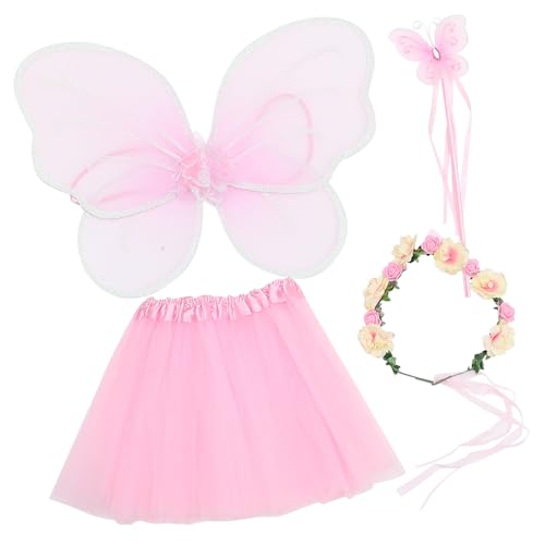 OUNONA 1 Satz Schmetterlingskostüm Set Teilig mit Rock Flügel Haarreif und Zauberstab für Halloween und Themenpartys für Kleine Mädchen OUNONA 1 Satz Schmetterlingskostüm Set Teilig mit Rock Flügel Haarreif und Zauberstab für Halloween und Themenpartys für Kleine Mädchen von OUNONA
