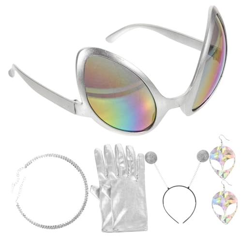 OUNONA 1 Satz Stirnband Brille Handgelenkband Ohrringe Handschuhe Wiederverwendbare Party Dekoration für Halloween und Cosplay Events von OUNONA