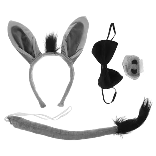 OUNONA 1 Satz Süßes Kostümset mit Ohren Stirnband Nase und Fliege Tierische Verkleidung für Geburtstag Karneval und Halloween Dekoration OUNONA 1 Satz Süßes Kostümset mit Ohren Stirnband Nase und Fliege Tierische Verkleidung für Geburtstag Karneval und Halloween Dekoration von OUNONA