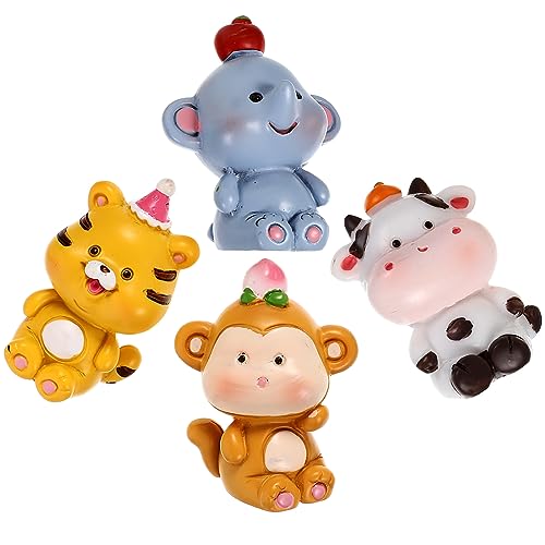 OUNONA 1 Satz Teiliges Mit Miniatur Tierfiguren Aus Resin Für Kuchen Cupcakes Und Kindergeburtstage Für Torten Dekoration Und Kreative Spielmöglichkeiten 4 Stück OUNONA 1 Satz Teiliges Mit Miniatur Tierfiguren Aus Resin Für Kuchen Cupcakes Und Kindergeburtstage Für Torten Dekoration Und Kreative Spielmöglichkeiten 4 Stück von OUNONA
