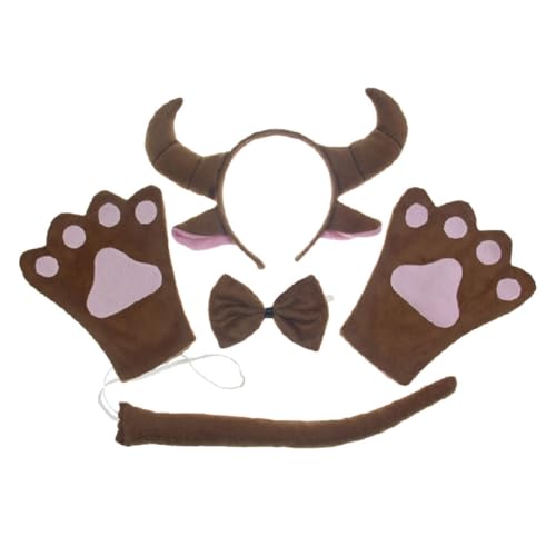 OUNONA 1 Satz Tier Haarreif Set mit Horn Fliege und Handschuhen für Perfektes Kostüm für Halloween Karneval und Partys Niedliches Design für Unvergessliche Auftritte OUNONA 1 Satz Tier Haarreif Set mit Horn Fliege und Handschuhen für Perfektes Kostüm für Halloween Karneval und Partys Niedliches Design für Unvergessliche Auftritte von OUNONA