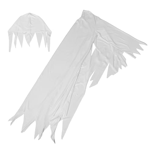 OUNONA 1 Satz Weißes Gespenster Outfit mit Hut für Halloween Events für Cosplay Mottopartys Atmungsaktives Geisterkostüm für Erwachsene OUNONA 1 Satz Weißes Gespenster Outfit mit Hut für Halloween Events für Cosplay Mottopartys Atmungsaktives Geisterkostüm für Erwachsene von OUNONA