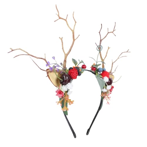 OUNONA 1 Stück Halloween Haarreif mit Geweih und Simulierten Früchten Cosplay Haaraccessoire für Damen für Karneval Maskerade und Halloween Partys OUNONA 1 Stück Halloween Haarreif mit Geweih und Simulierten Früchten Cosplay Haaraccessoire für Damen für Karneval Maskerade und Halloween Partys von OUNONA