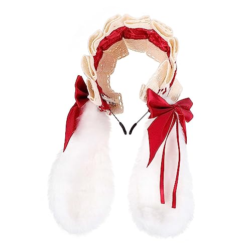 OUNONA 1 Stück Lace Bowknot Haarschmuck mit Niedlichen Hasenohren für Mädchen Elastisches Haarband im Lolita Stil für Cosplay und Besondere Anlässe OUNONA 1 Stück Lace Bowknot Haarschmuck mit Niedlichen Hasenohren für Mädchen Elastisches Haarband im Lolita Stil für Cosplay und Besondere Anlässe von OUNONA