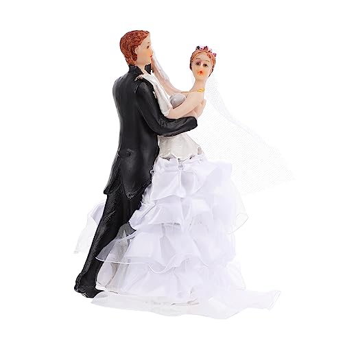 OUNONA 1 Stück Schmuck für Braut und Bräutigam Braut Bräutigam Cupcake Topper Hochzeitstortendekorationen essbar Kuchendekorationen für Verlobungsfeiern Kuchen-Modell Harz von OUNONA