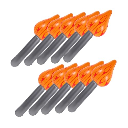 OUNONA 10 Stück Aufblasbare Partyfackel -Taschenlampe lodern flackern aus PVC aufblasbares luftballons Taschenlampen- -Requisiten Fackelspielzeug-Partygeschenke von OUNONA