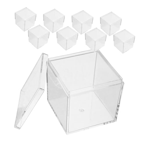OUNONA 10 Stück Mini-organizer-box Probenbehälter Aus Lebensmittelechtem Kunststoff Acryl-displayboxen Mini-aufbewahrungsbehälter für Kristalle und Steine von OUNONA