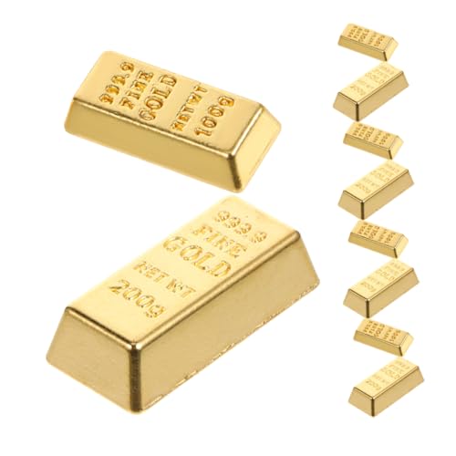 OUNONA 10 Stück Simuliertes BRIC-Modell DIY basteln Goldbars Miniaturgold -Ziegeldekoration Mini-Simulation von Goldsteinen Dollhouse Mini Goldsteine Legierung Golden OUNONA 10 Stück Simuliertes BRIC-Modell DIY basteln Goldbars Miniaturgold -Ziegeldekoration Mini-Simulation von Goldsteinen Dollhouse Mini Goldsteine Legierung Golden von OUNONA