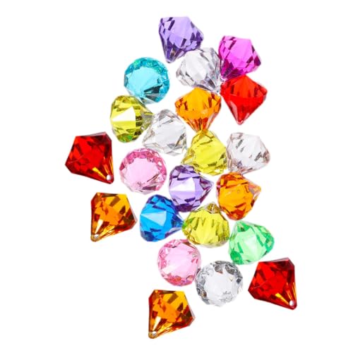 OUNONA 100 Stück Diamanten für Schatzsuche und Partydekoration Farbige Schmucksteine als Tischdeko Vasenfüller und Bastelzubehör für Hochzeiten und Feiern Zufällige Farbe von OUNONA